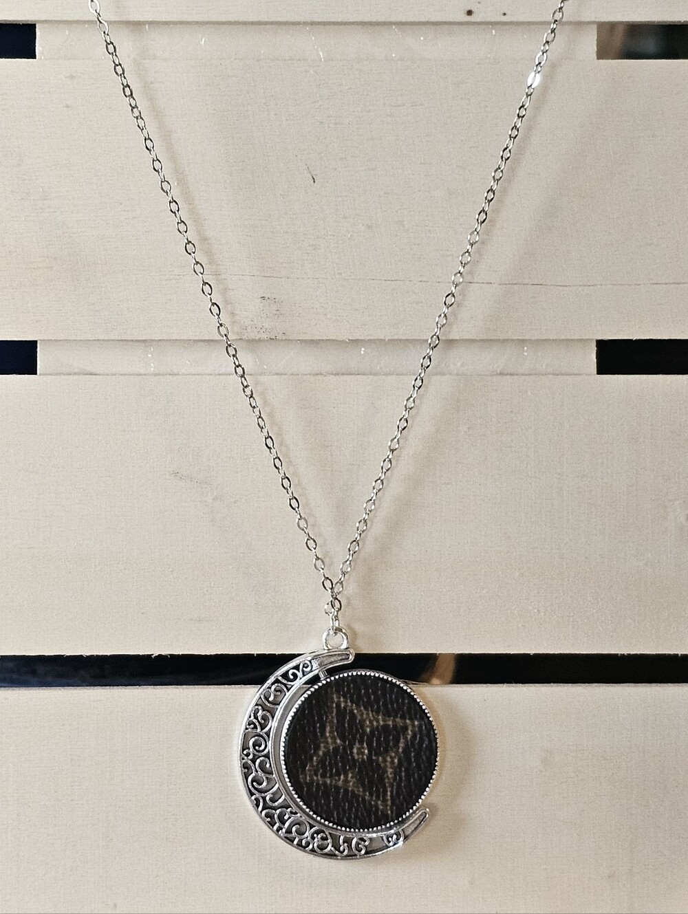 Louis Vuitton Pieces In Crescent Moon Pendant On Necklace